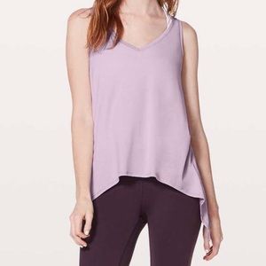 Lululemon Watch Me Flip Tank in what I believe is Heathered Misty Moon Lavender